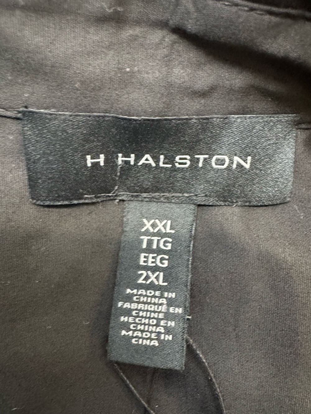 New H By Halston Black Sleeveless Shirtdress Gold Buttons Belted Size 2XL Office - Picture 9 of 11